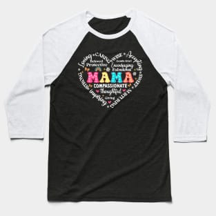 Retro Mama Grandma Auntie, Nana, Blessed Mom, Mom Life, Mother's Day Baseball T-Shirt